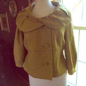 Retro, mustard colored, fully lined jacket.